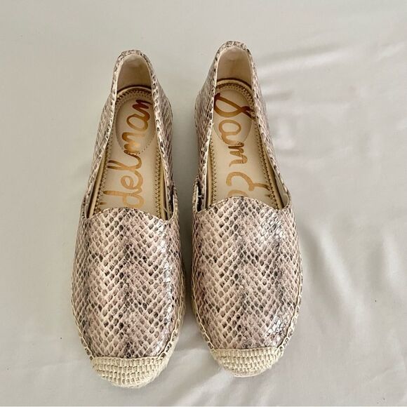 Sam Edelman Leather Snake Skin Print Espadrilles Women’s Sz 7 - Picture 4 of 8